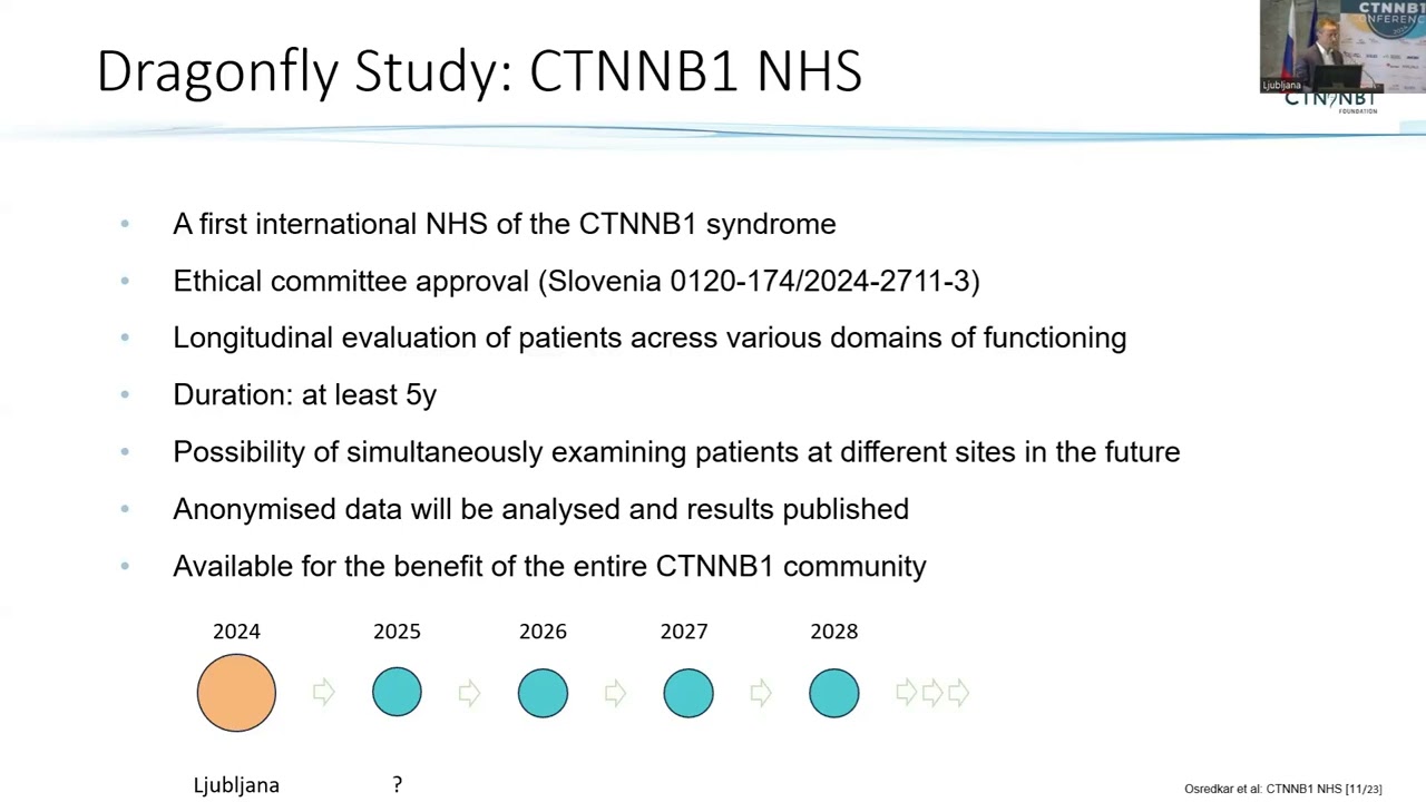 The “Dragonfly Study”: CTNNB1 Syndrome International Natural History Study - Dr. Damjan Osredkar