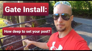 Professional NO Sag Driveway Gate Install How to Part 1 On the Farm