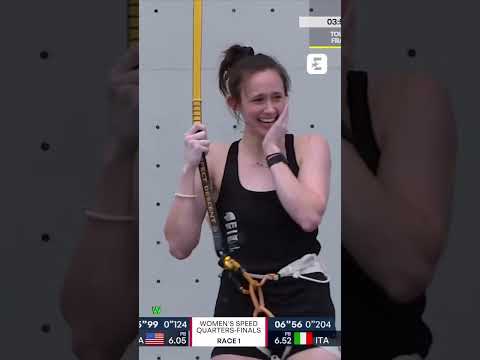 🤯 RECORD DU MONDE ! Emma Hunt sous les 6 secondes en escalade de vitesse #shorts #climbing