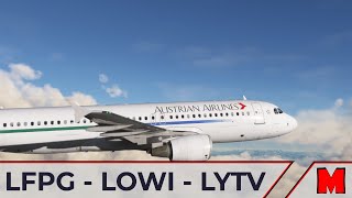 FENIX A320 / LFPG - LOWI - LYTV / MSFS / VATSIM [GER/ENG]