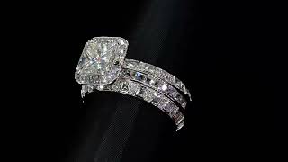 vintage Art Deco designs colored gemstone ring moissanite diamond engagement ring personalized gift 