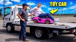 Towing a Kids Toy Car Prank!