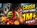 Satisfying Car Tire Crushing Compilation: Everything Gets Destroyed! 🚗💥