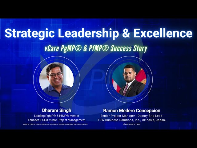 Strategic Leadership & Excellence | Q&A | Ramon Medero Concepcion | vCare PgMP & PfMP Success Story