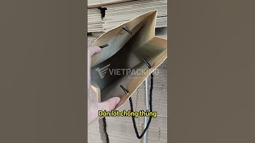 Túi giấy Kraft dày, túi giấy kraft có quai dây quai đựng giày dép, quần áo, mỹ phẩm - Vietpacking