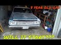 Old start after sitting 8 years 1965 ElCamino.