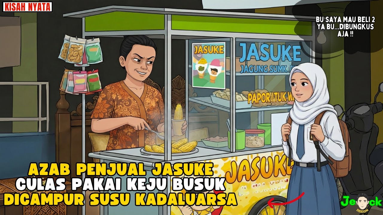 AZAB PENJUAL JASUKE CULAS PAKAI KEJU BUSUK DICAMPUR SUSU KADALUARSA  || ANIMASI AZAB
