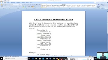 Date-2/2/2021. Class-8. Computer Applications. Ch-9, Conditional Statements in Java. Part-2.