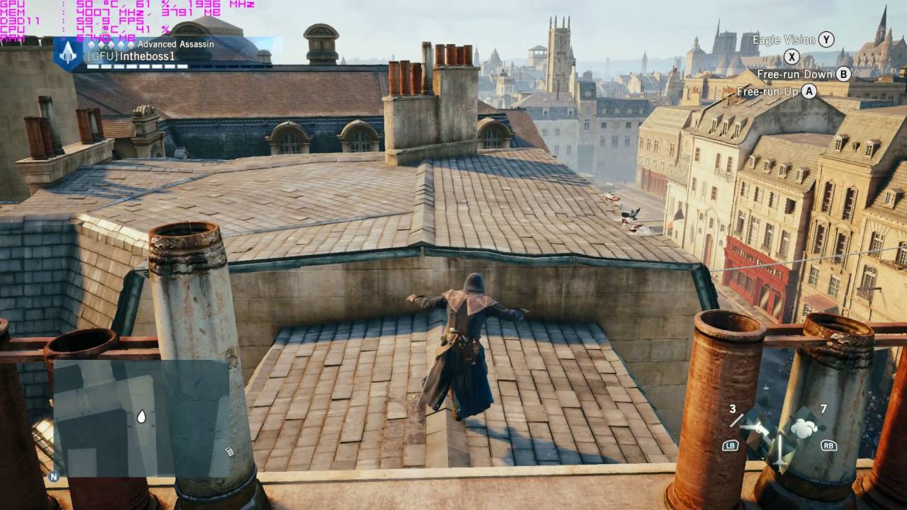Assassin's Creed Unity parkour 2 (GTX 1070) YouTube