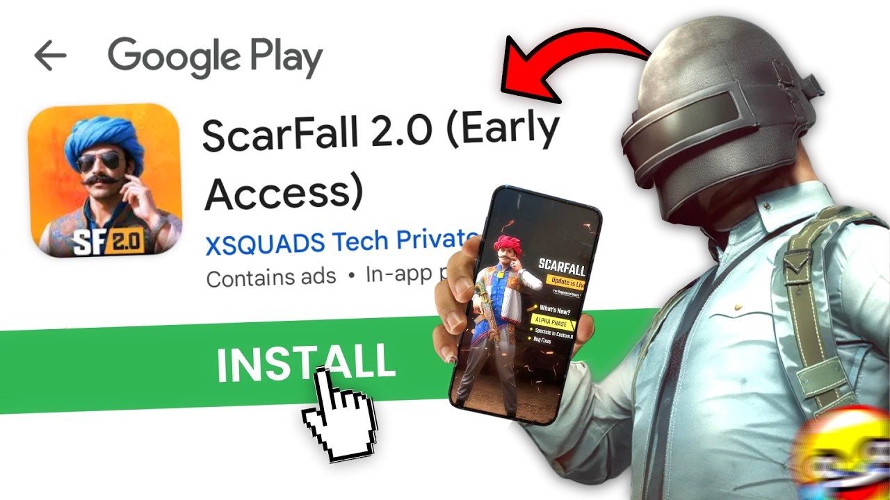 BGMI Fan Tries SCARFALL 2.0 for the First Time! 😂