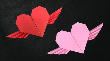GẤP TRÁI TIM CÓ ĐÔI CÁNH 💓 SIÊU XINH TẶNG CRUSH DỄ NHẤT /【ORIGAMI HEART】