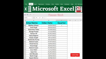 Date By Quarter In Excel | Ms Excel Short Video | Excel Interview Tricks Tips | #short #shorts