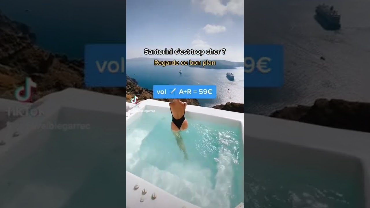 Bon plan à Santorini ! Vol 59€ Hôtel 237€ pour 2 semaines