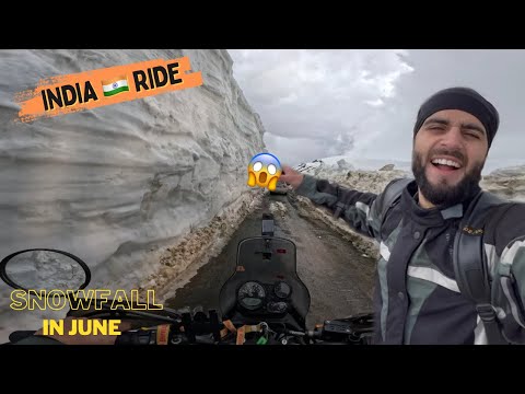 Snowfall In June 😍 Sinthantop Kishtwar Kashmir || India Ride Ep 1 || The Umar