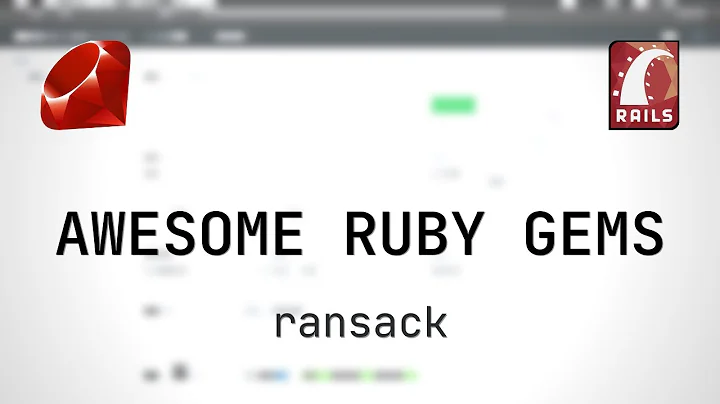 Ransack - Add a search to Ruby on Rails