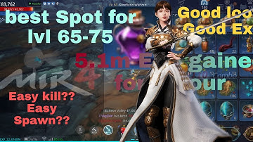 mir4 - Best spot leveling,Afk and Luring for lvl 65-75. (Hidden Spot)
