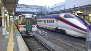 【E3系1000番台】奥羽本線 154M つばさ154号東京行き発車＠米沢
