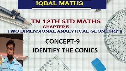 TN 12TH MATHS CONCEPT 9 IDENTIFY THE CONICS CHAPTER-5 TWO DIAMENSIONAL ANALYTICAL GEOMETRY