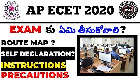 AP ECET EXAM FULL DETAILS | WHAT SHOULD CARRY ? | IMPORTANT INSTRUCTIONS | SELF DECLARATION | BSD