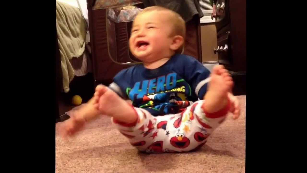 Laughing Baby Falls over - YouTube