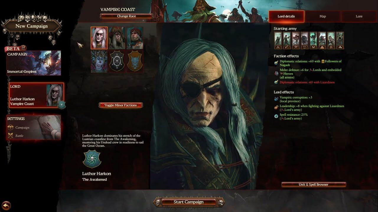 LUTHOR HARKON Selection Video Total War Warhammer 3 YouTube