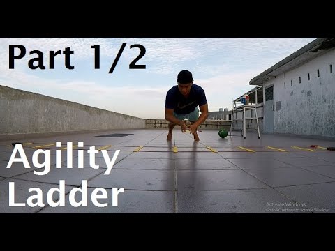 Latihan Tangga Kelincahan - Agility Ladder Exercise - Upper \u0026 Lower Body (Part 1/2)
