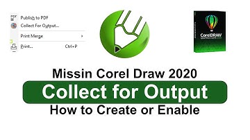 How to Create or Enable Collect for Output in Corel Draw 2020