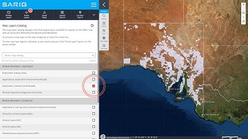 SARIG tutorial 01: How to search the map catalog, apply active layers, and save a map