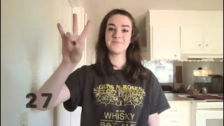 ASL - Numbers 21-30