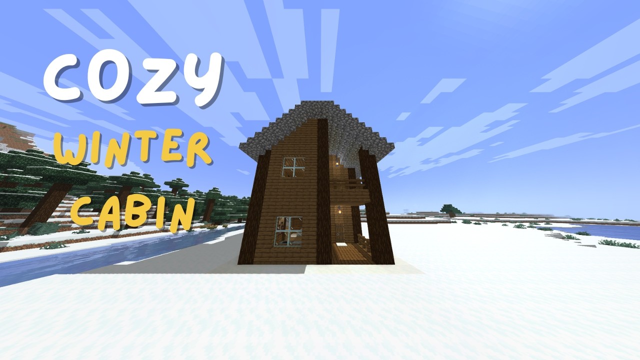 Cozy Winter Cabin in Minecraft 🏔️ ️🔥 - YouTube