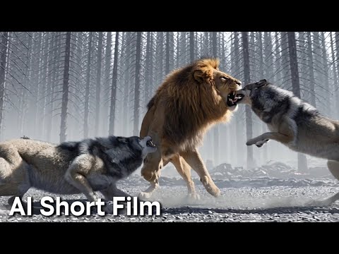 Simba Vs Wolf Kings Fenrax Skolmar The Rescue Of Pumbaa AI Short Film