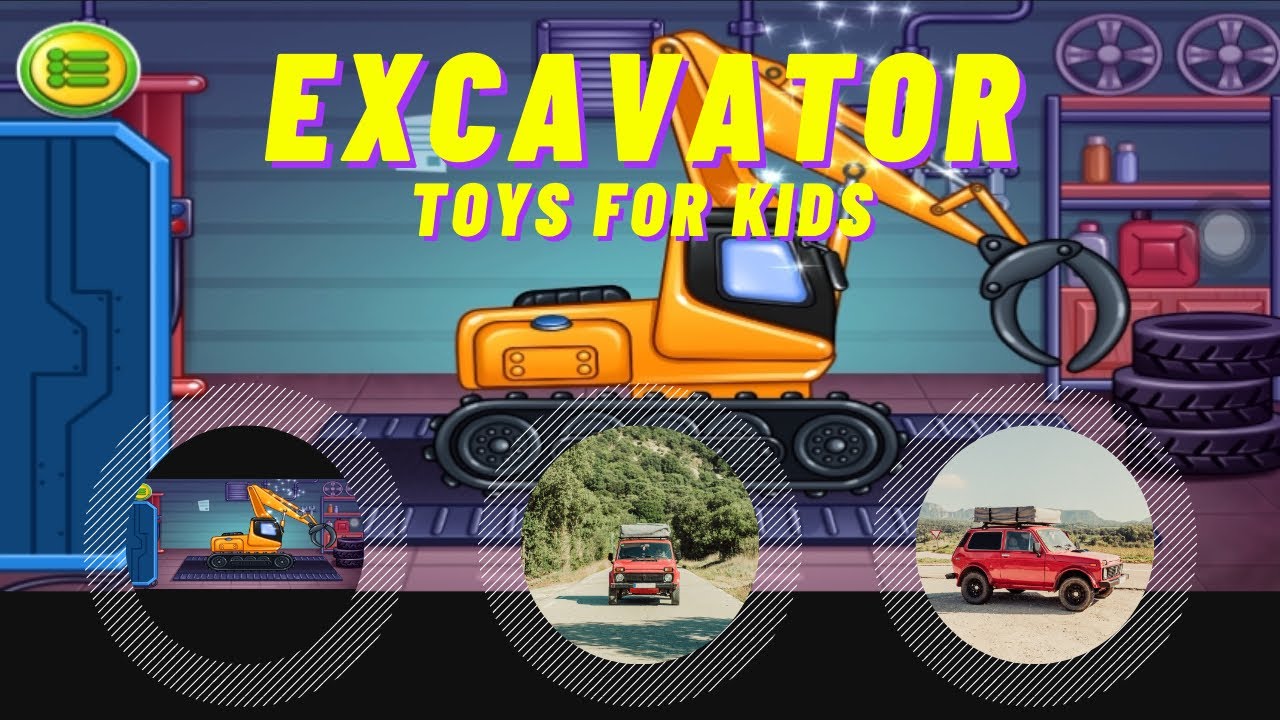 Excavator learning for kids video belajar anak YouTube