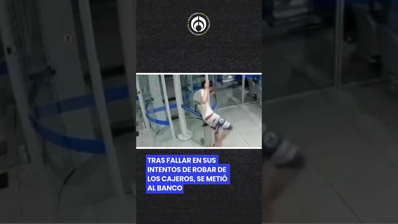 ¡Intentó robar banco y quedó atrapado!