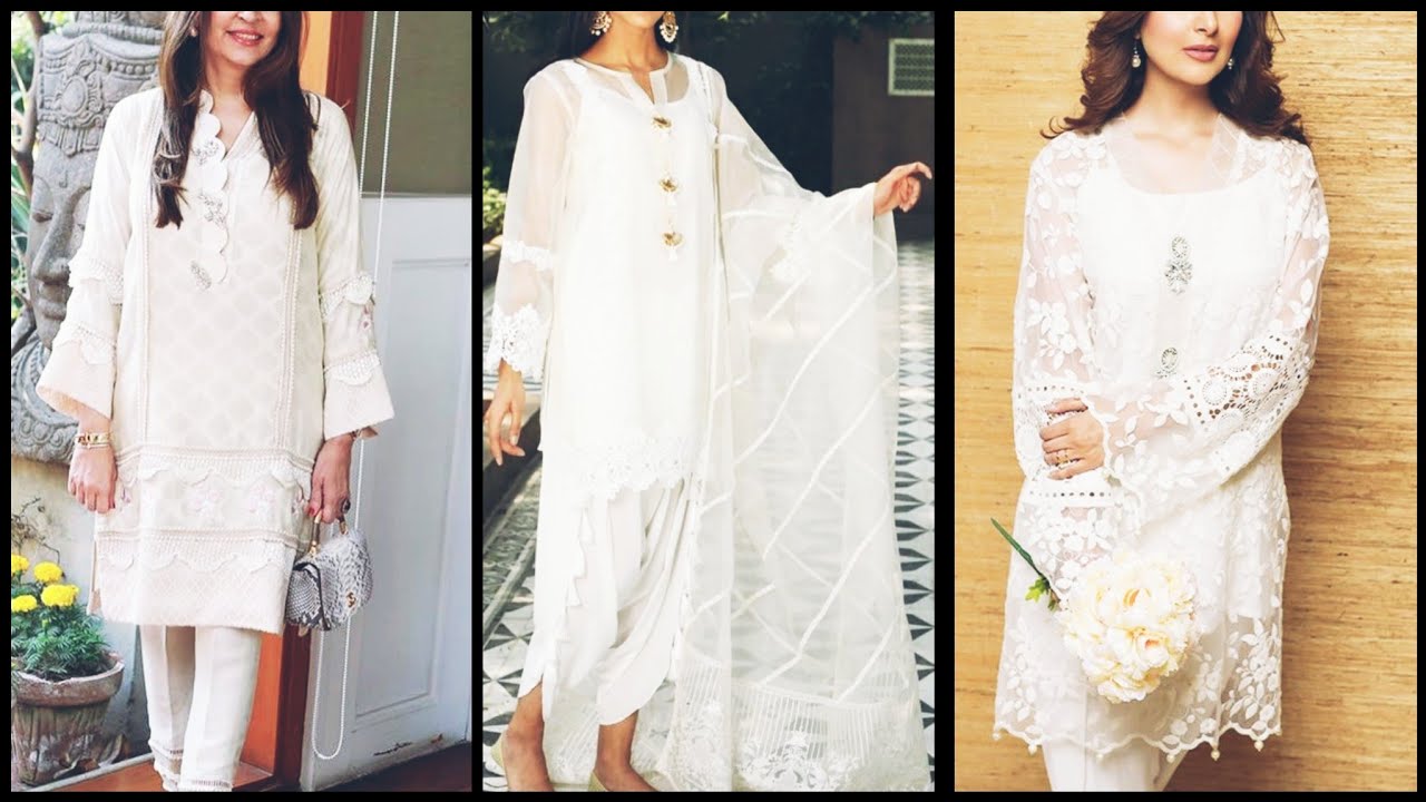 Latest Stylish white Graceful Dresses Collection for Eid and Party Wear 2020 -2021