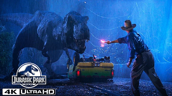 The T. rex Escapes the Paddock in 4K HDR | Jurassic Park