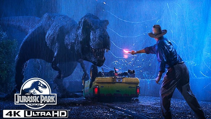 Jurassic Park  The T. rex Chase In 4k HDR 