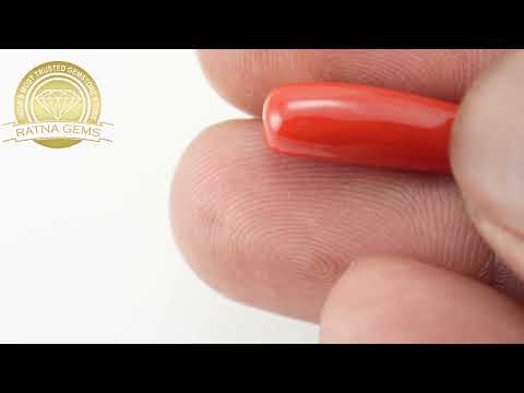 Product Video for: Italian Moonga Stone 8.445 Ratti (7.685 Carat) - Red Coral