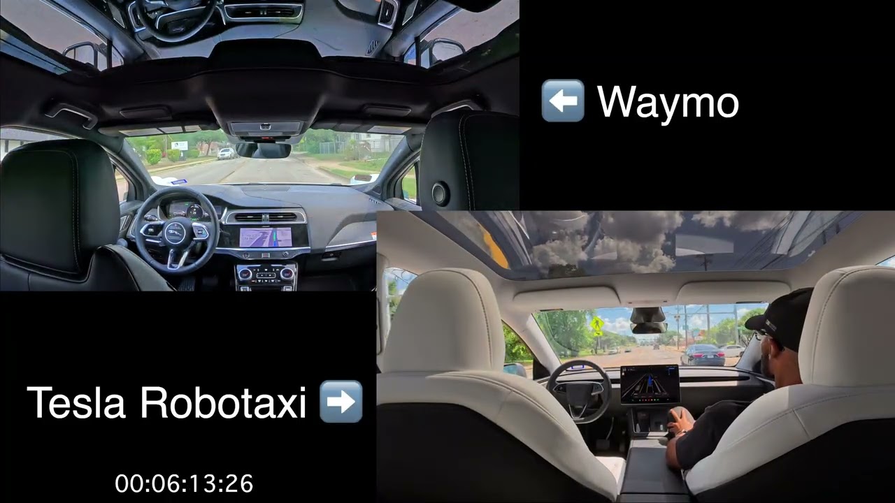 Tesla Robotaxi vs Waymo Race!