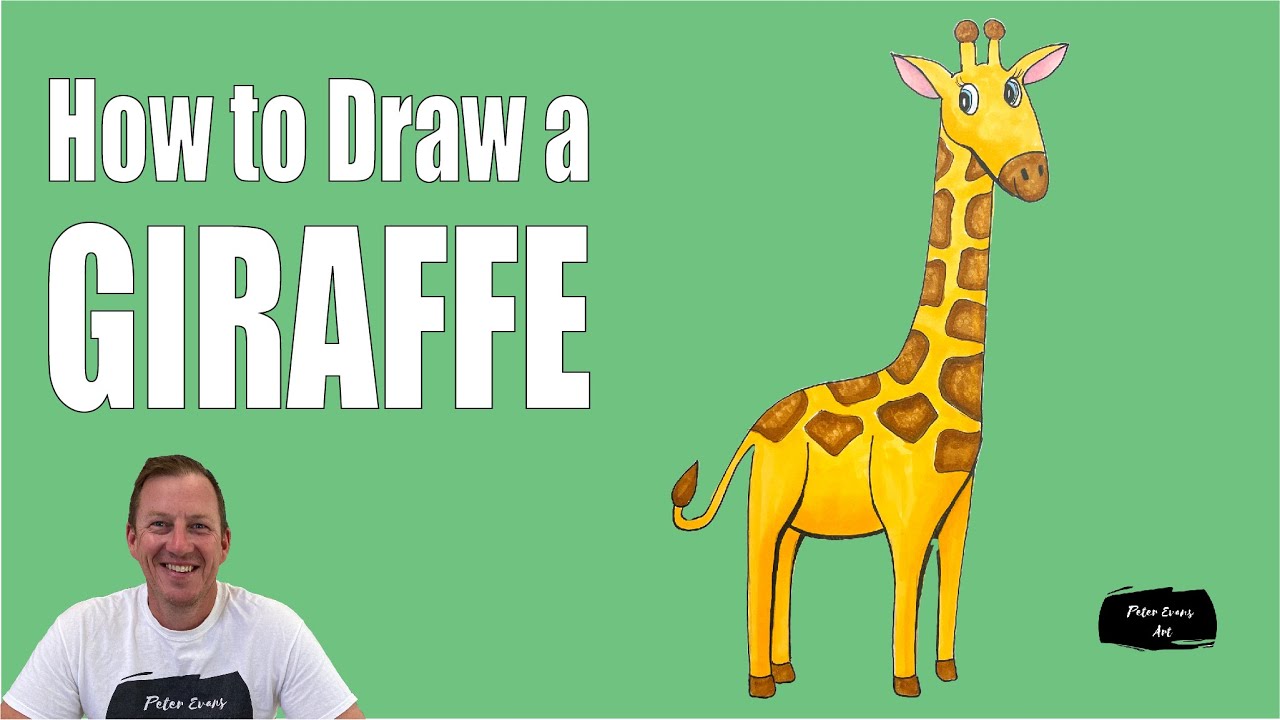 How to Draw a Cartoon Giraffe Step by Step - YouTube
