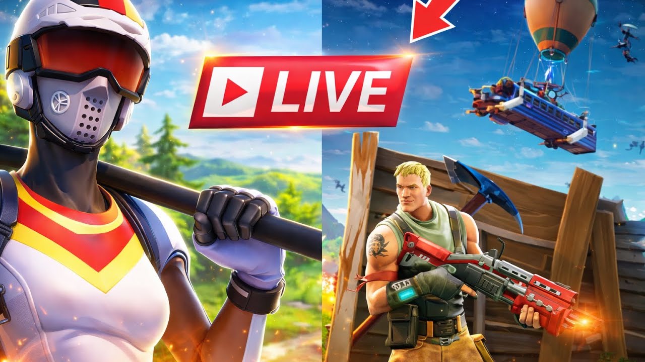 playing Fortnite with friends(LIVE)