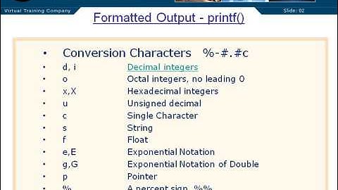 Formatted Output Printf PT2   04   Chapter 08