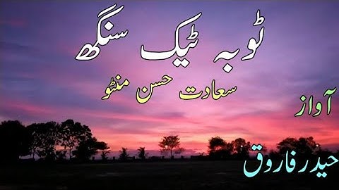 TOBA TEK SINGH|Saadat Hassan Manto|Haider Farooq#ManojMuntashir#viral#youtube#poetry