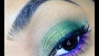 MAKEUP TUTORIAL | Fall Greens w/ a Pop of Color