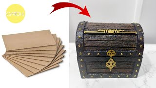 How To Make Diy Treasure Box At Home Using Cardboard Best Out Of Waste