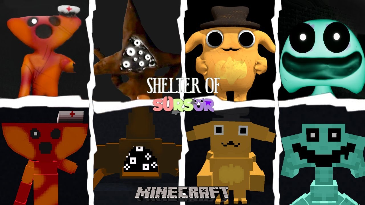 Shelter of Sursur 8 - All Jumpscares vs MINECRAFT (all scenes)