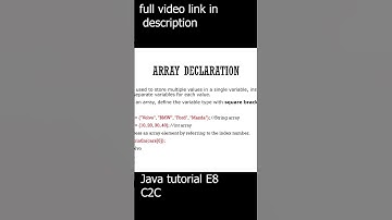 Arrays in java #shorts #short