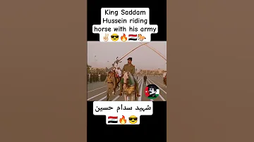 King Saddam Hussein Riding Horse With His Army صدام حسين Youtubeshorts Shortvideo 