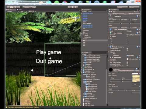 Quick video of unity 3d game menu
