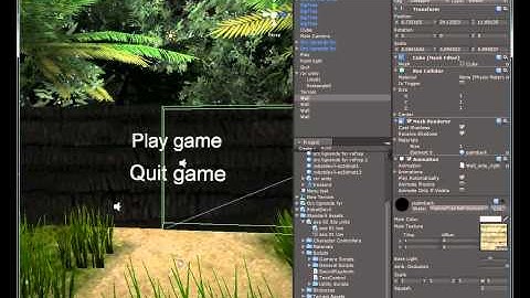 Quick video of unity 3d game menu