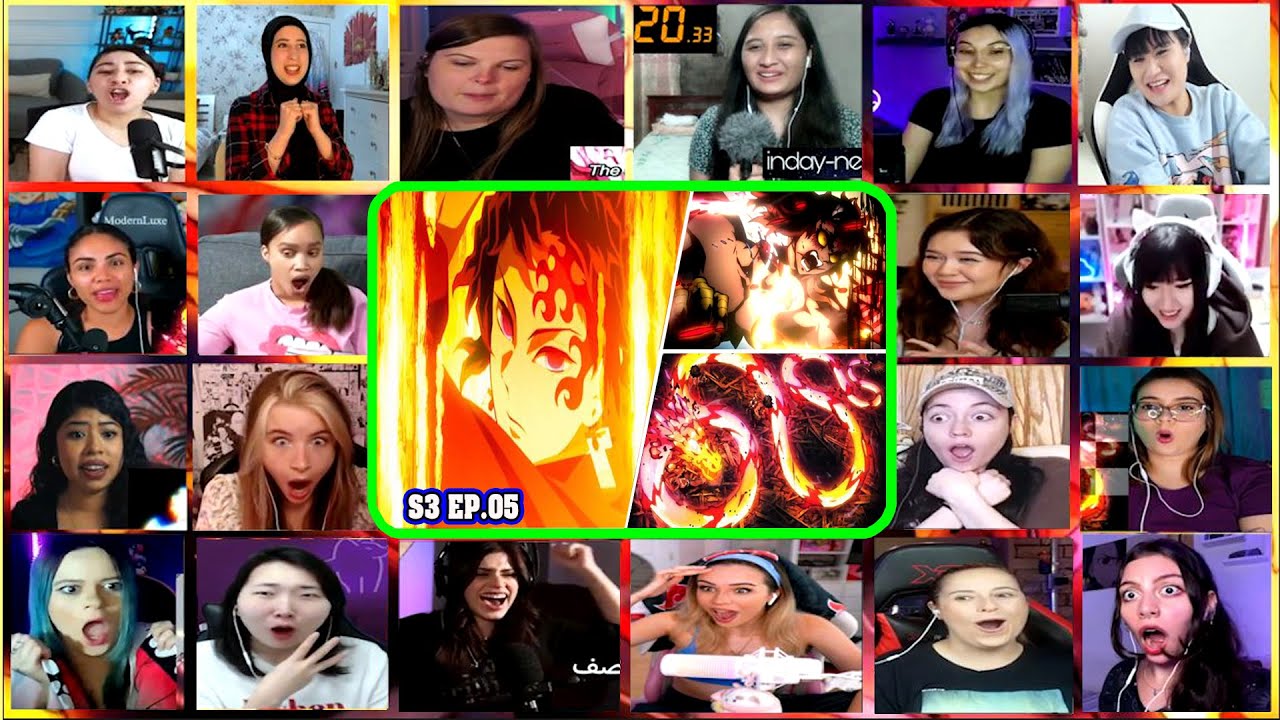 【海外の反応】Demon Slayer Season 3 Episode 5 Girls Reaction Mashup 鬼滅の刃 刀鍛冶の里編 5話 女の子リアクション